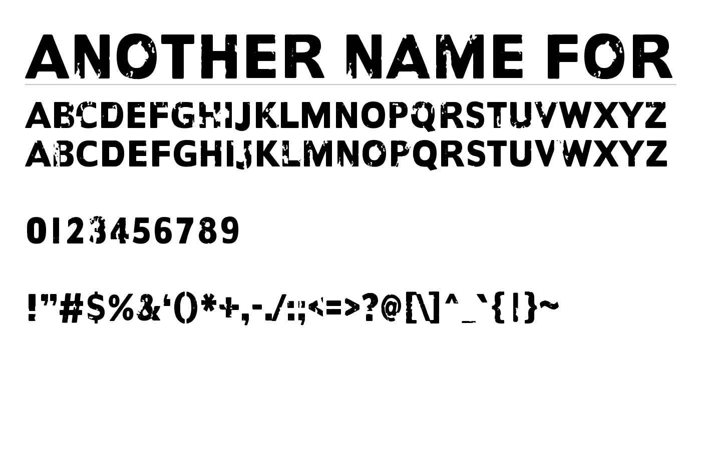 Another name for Font preview