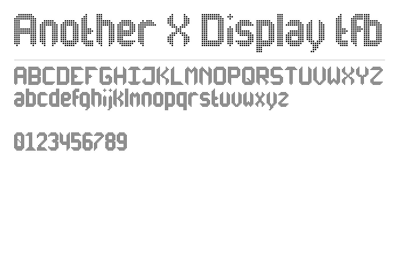 Another X Display tfb Font preview