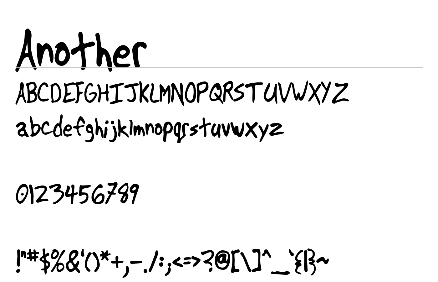 Another Font preview