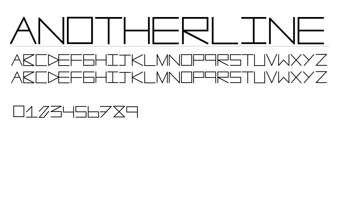 AnotherLine Font preview