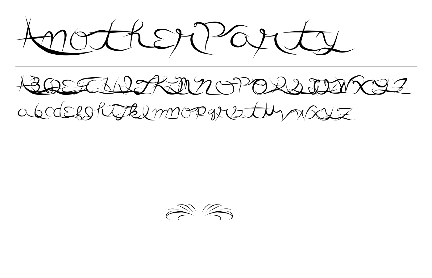AnotherParty Font preview