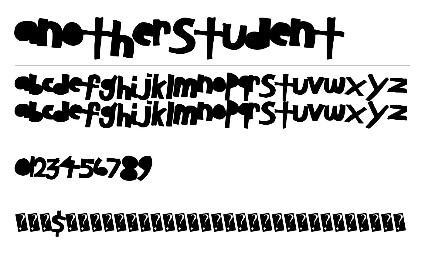 AnotherStudent Font preview