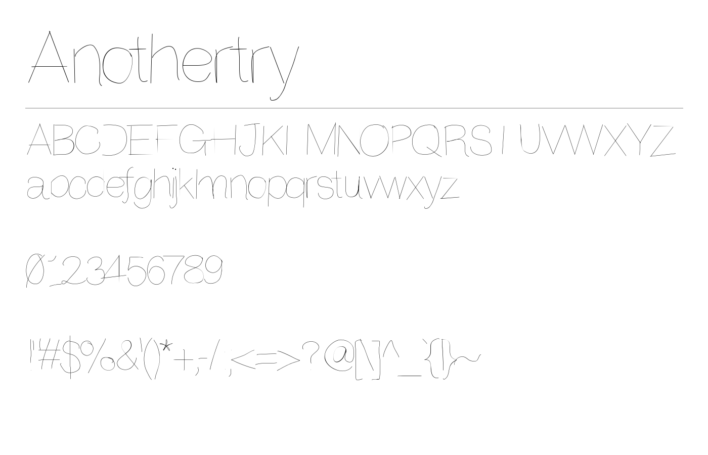 Anothertry Font preview