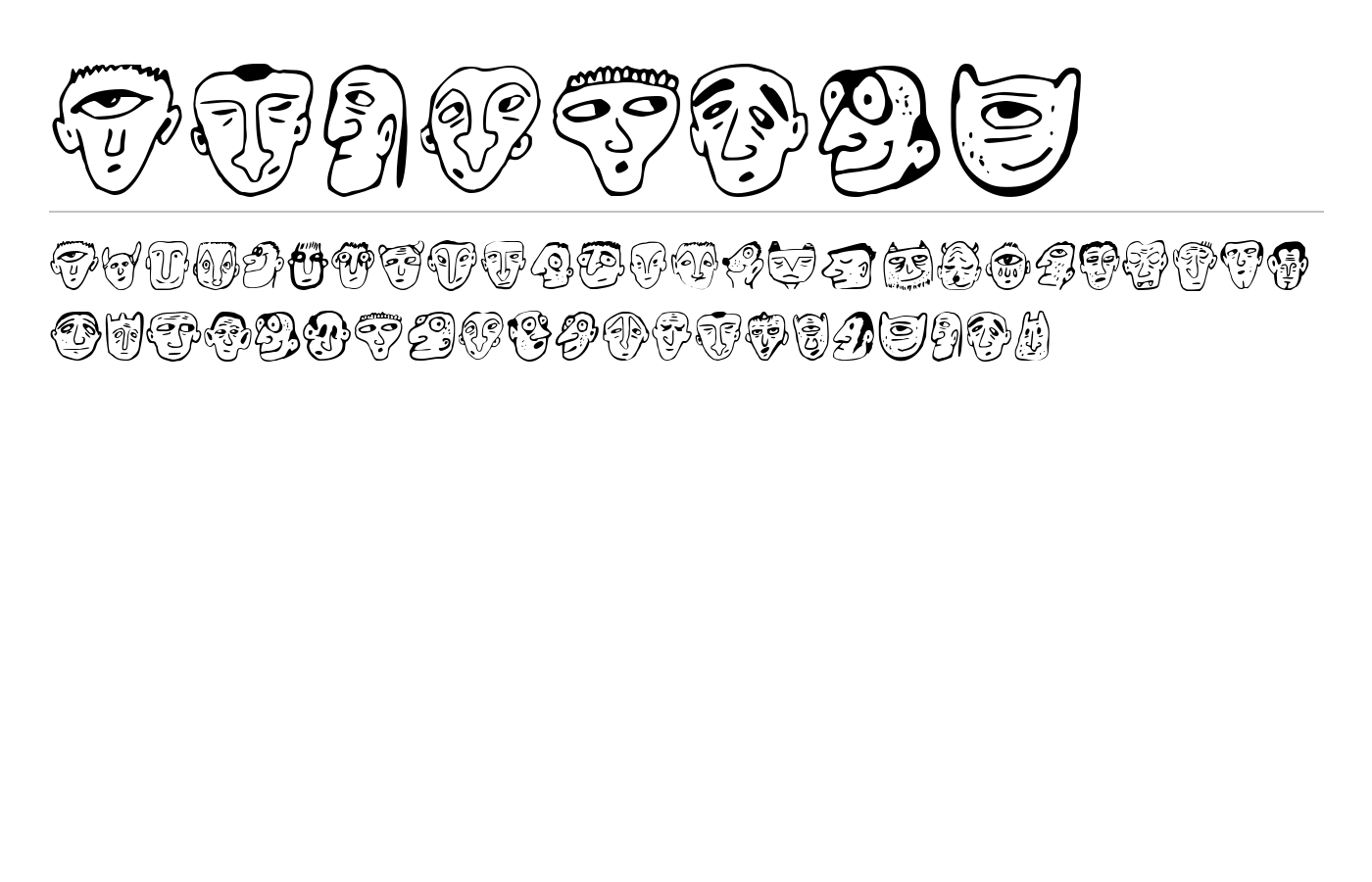 Ansigter Font preview