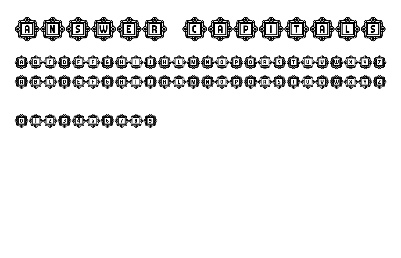Answer Capitals Font preview