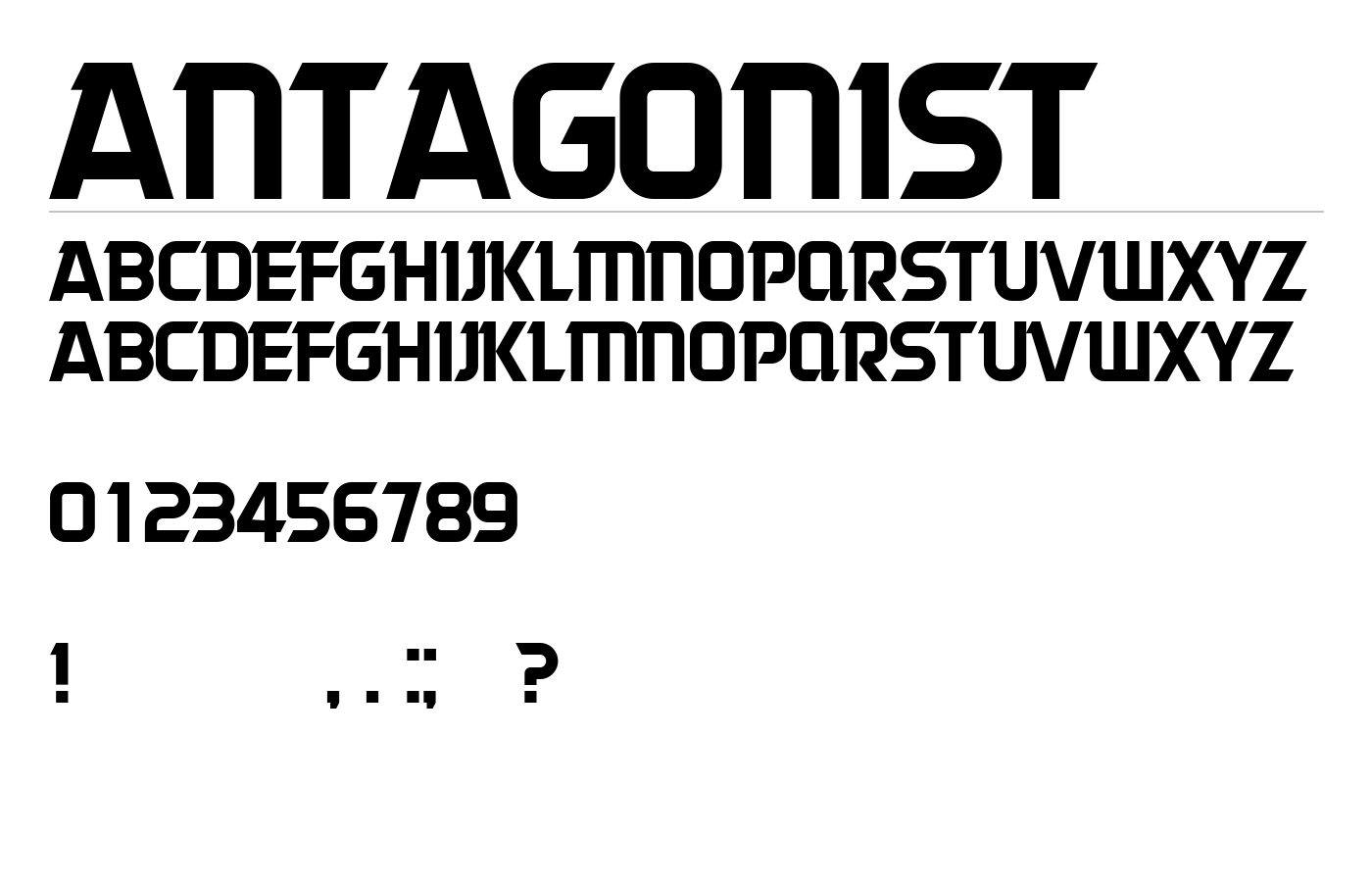 Antagonist Font preview