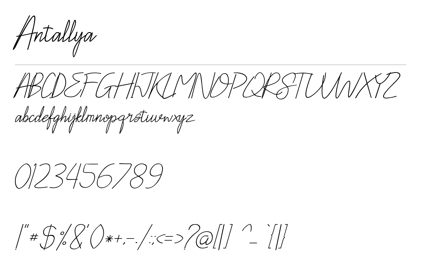 Antallya Font preview