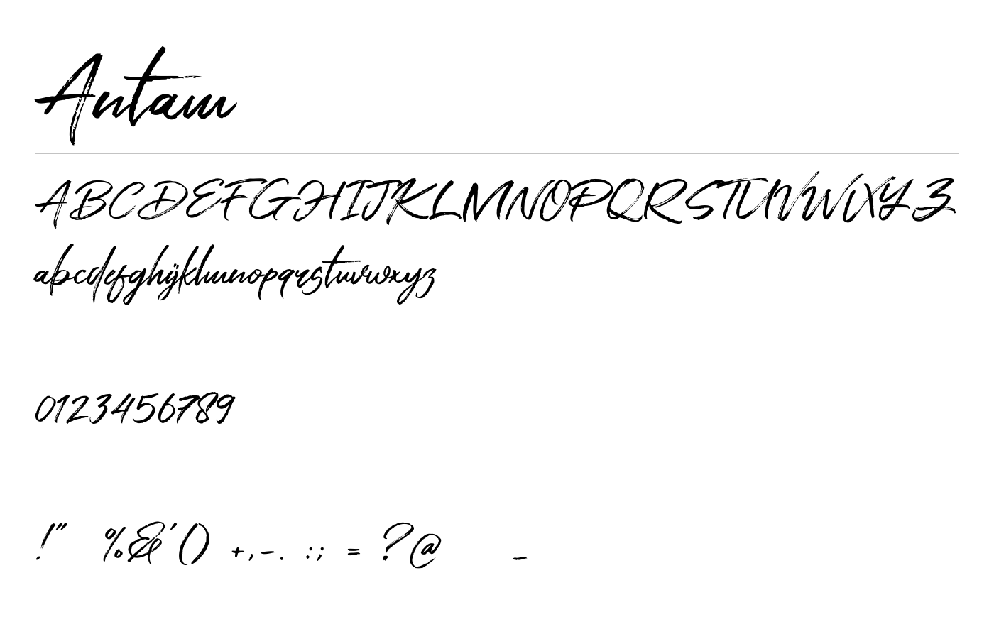 Antam Font preview