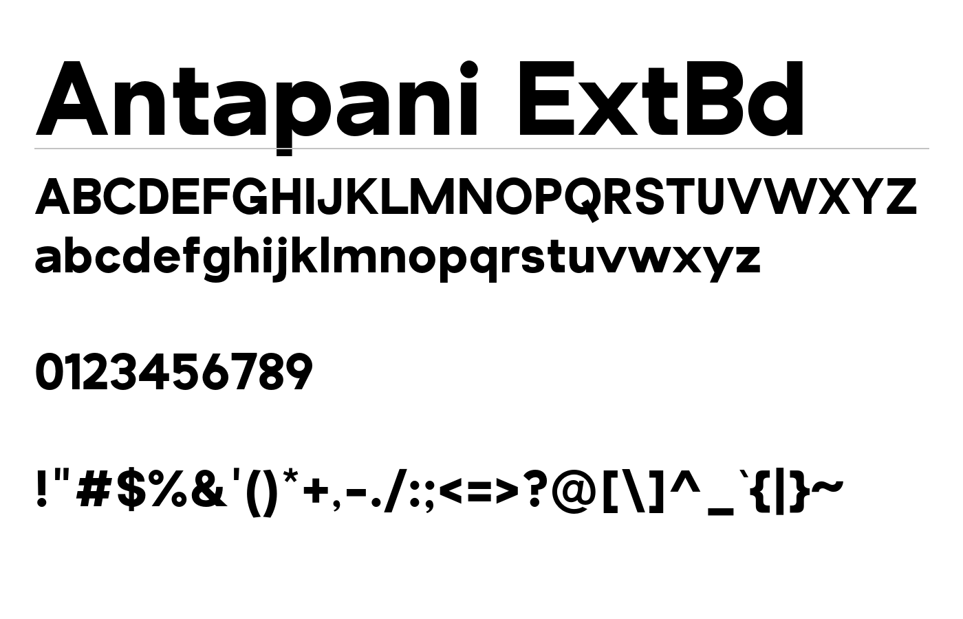 Antapani Font preview