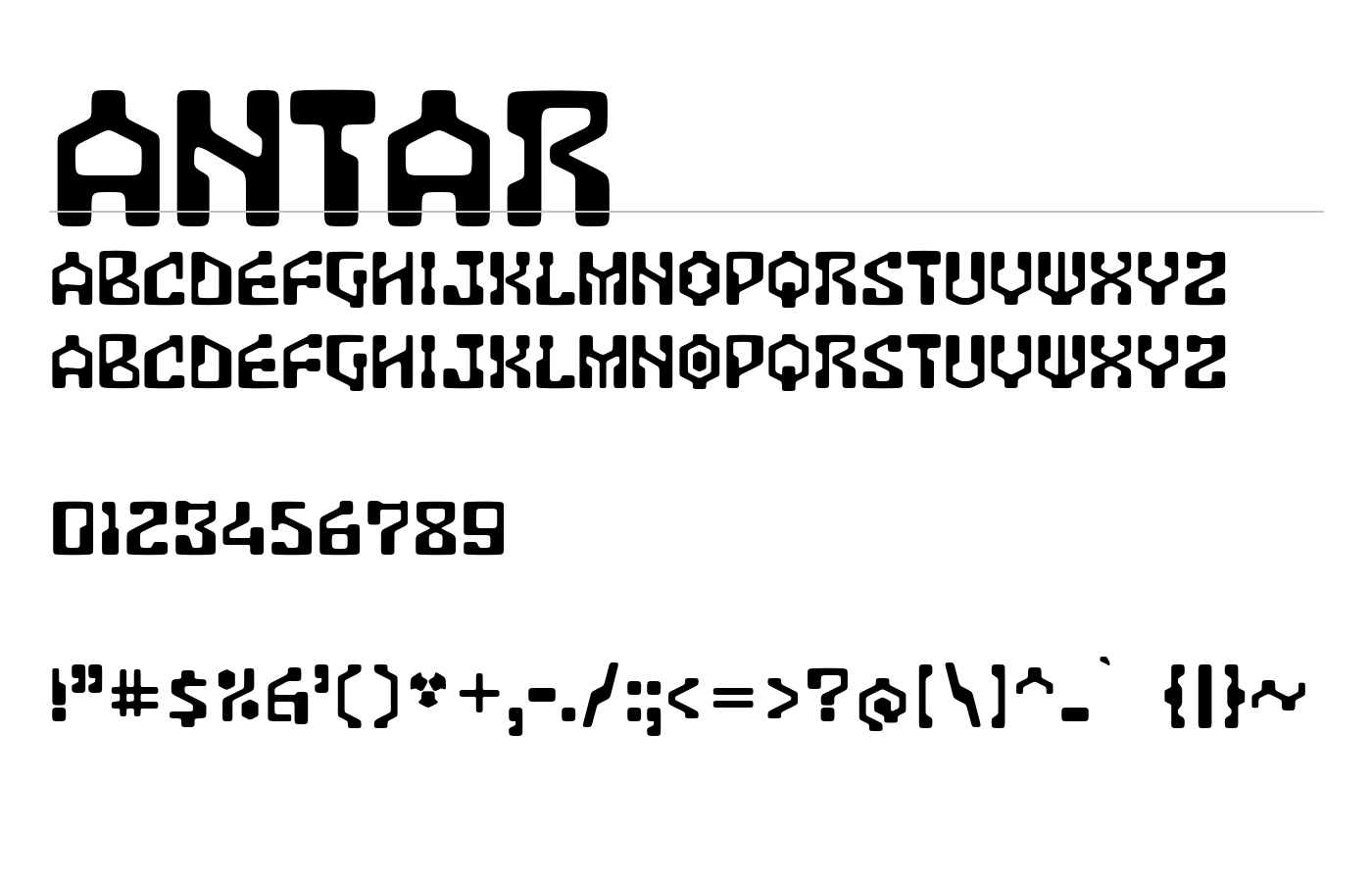 Antar Font preview
