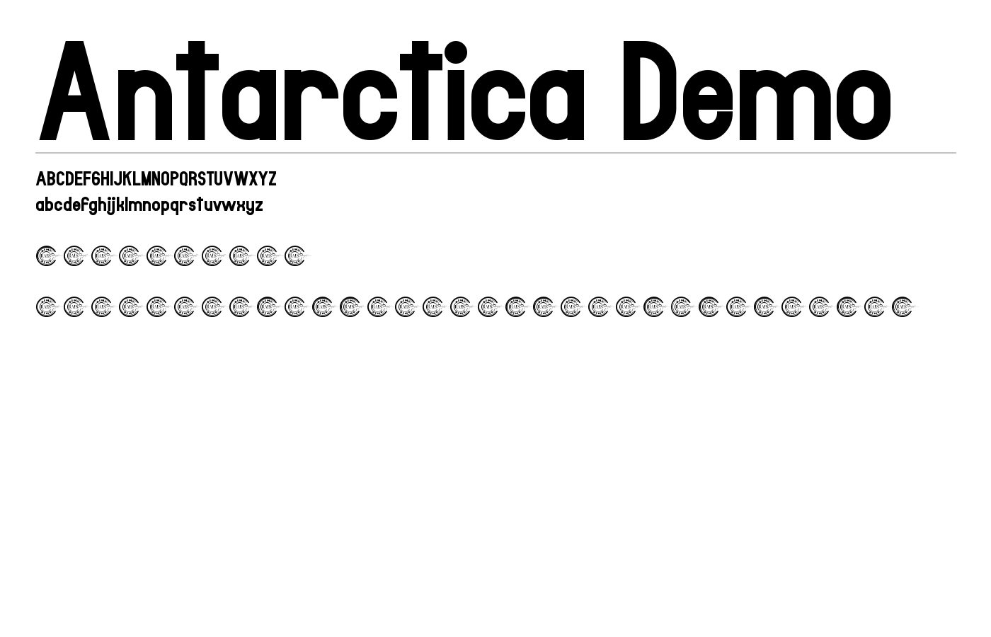 Antarctica Demo Font preview