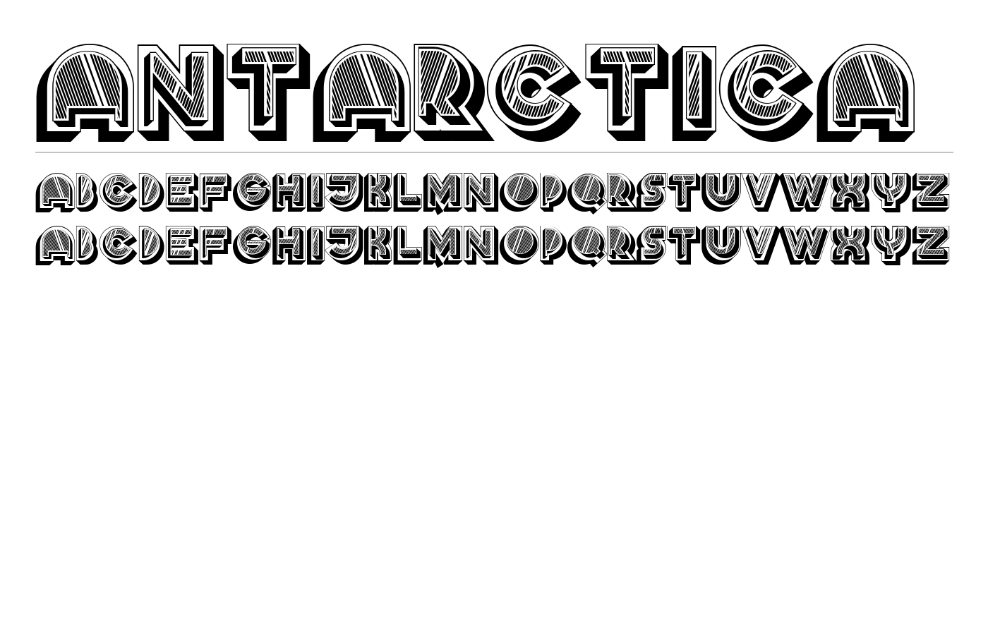 Antarctica Font preview