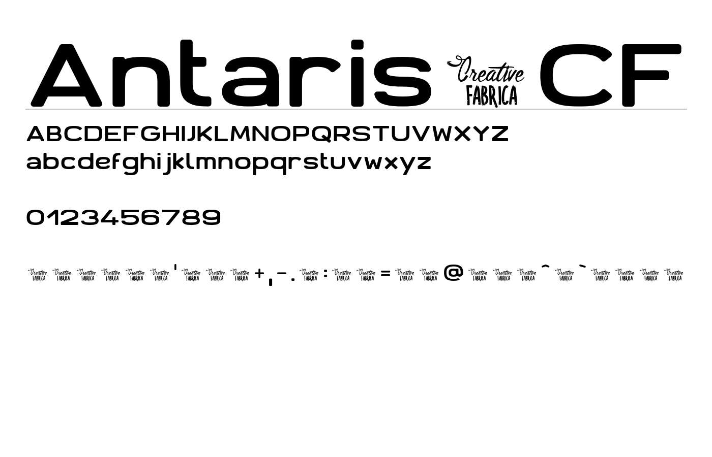 Antaris_CF Font preview