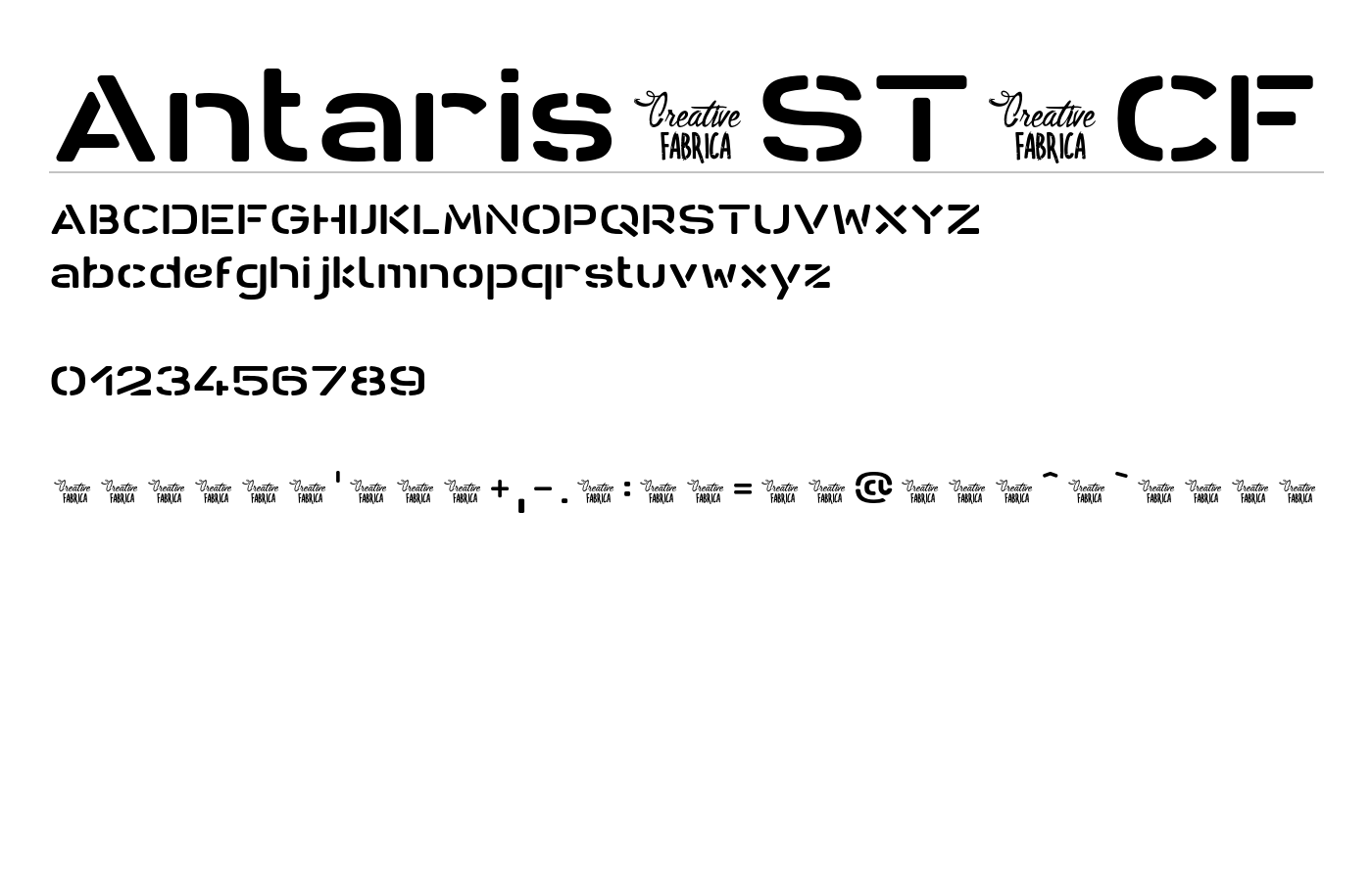 Antaris_ST_CF Font preview