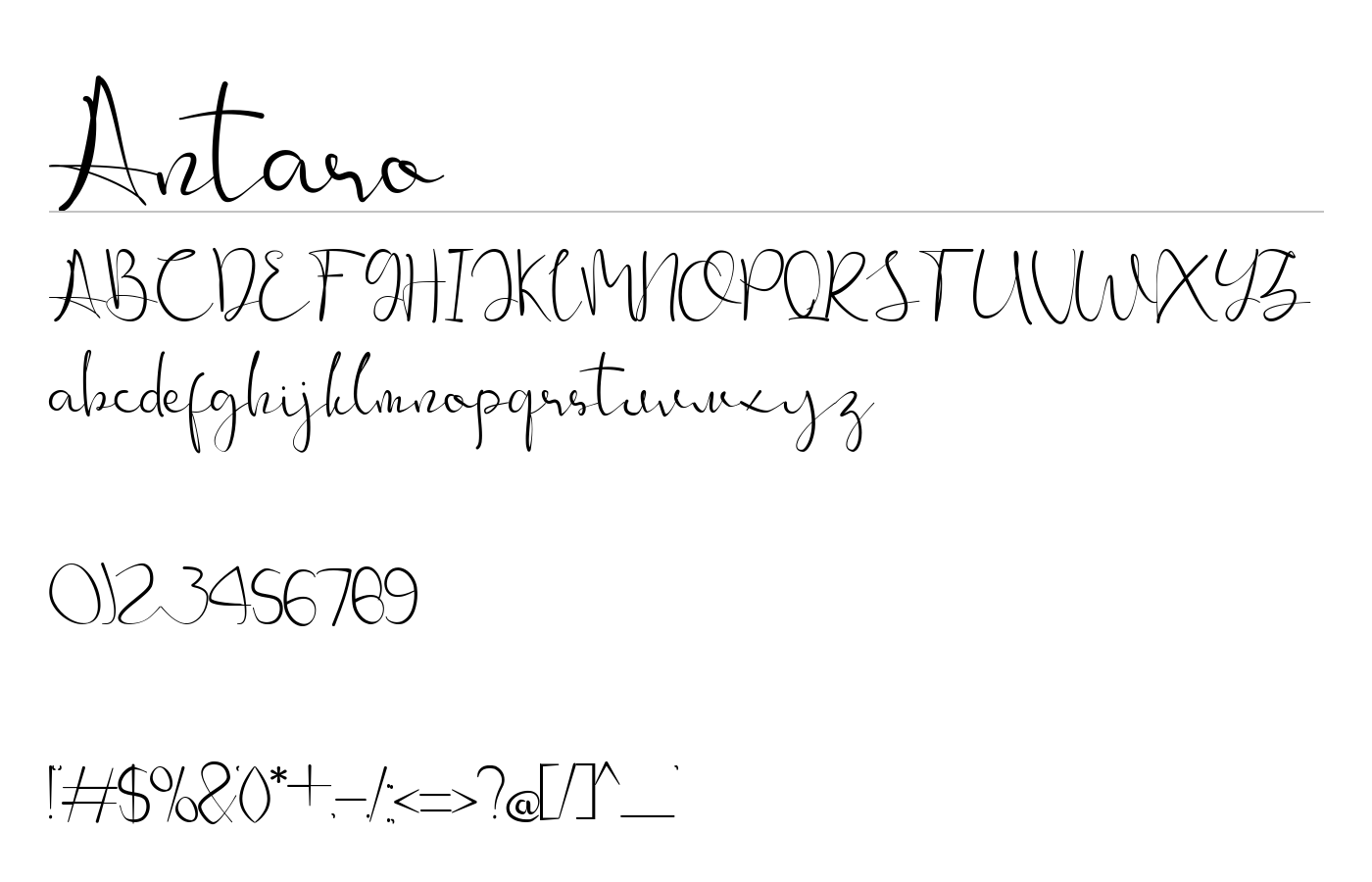 Antaro Font preview