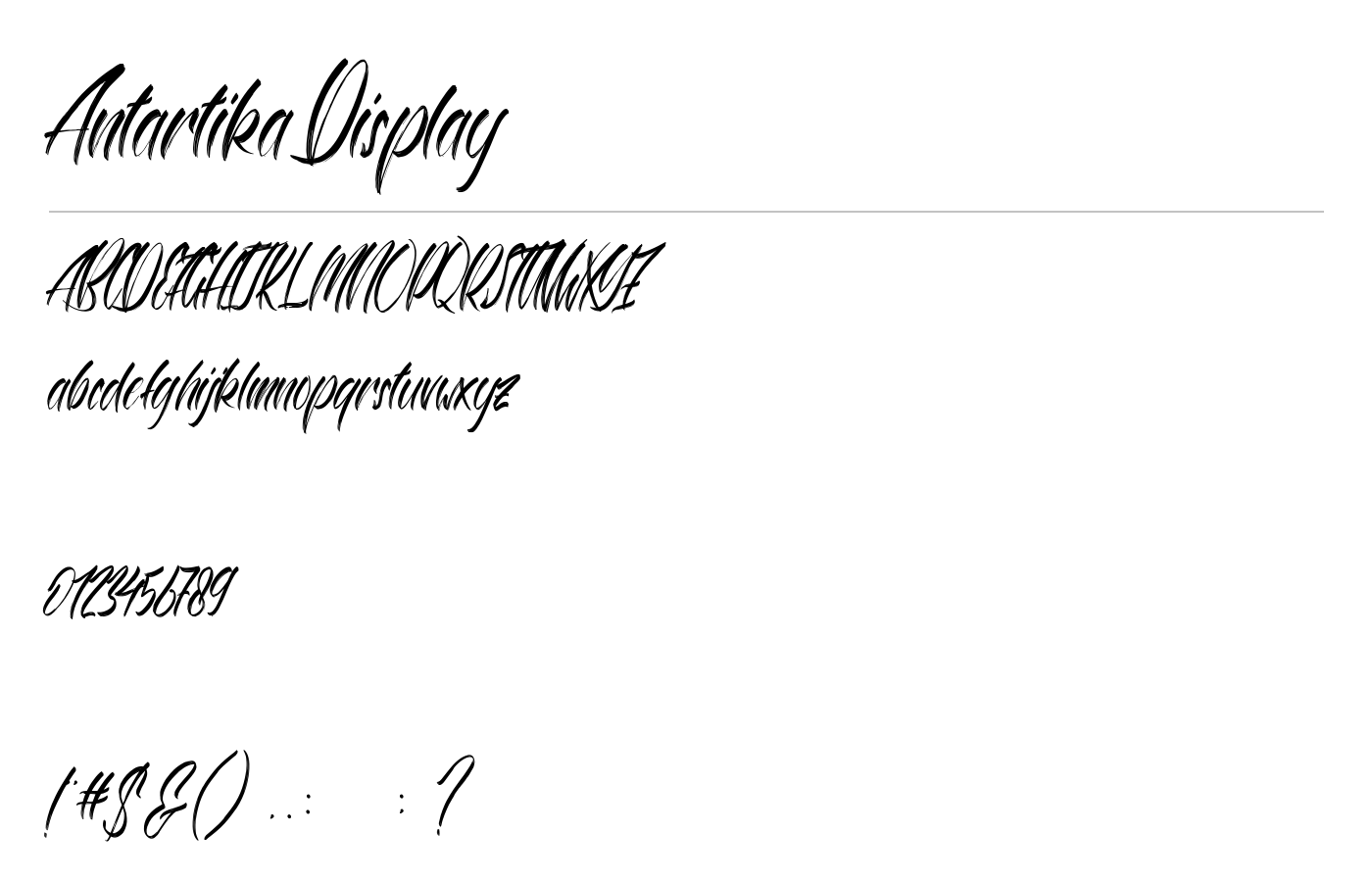 Antartika Display Font preview
