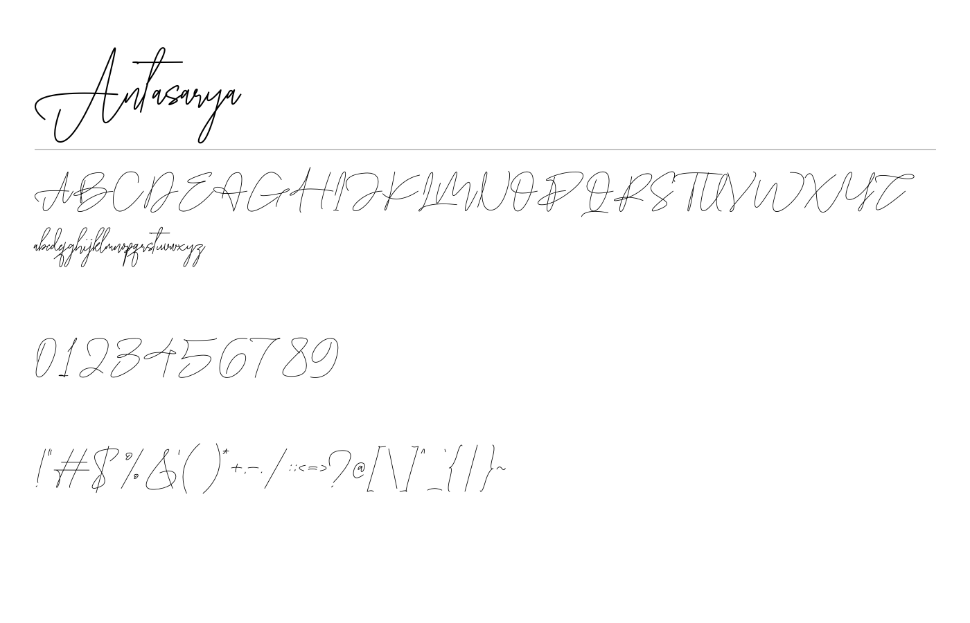 Antasarya Font preview