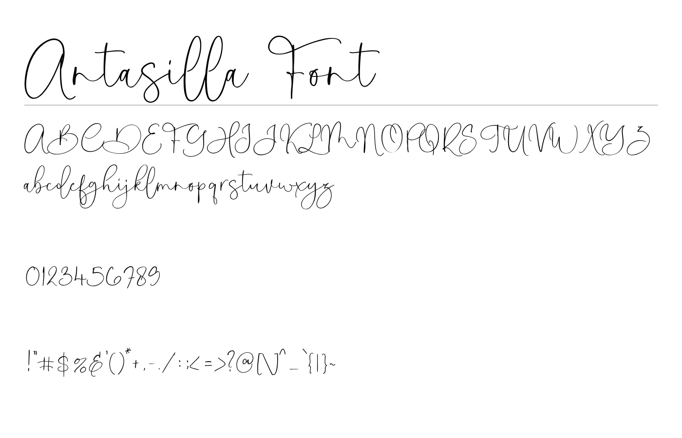 Antasilla Font preview