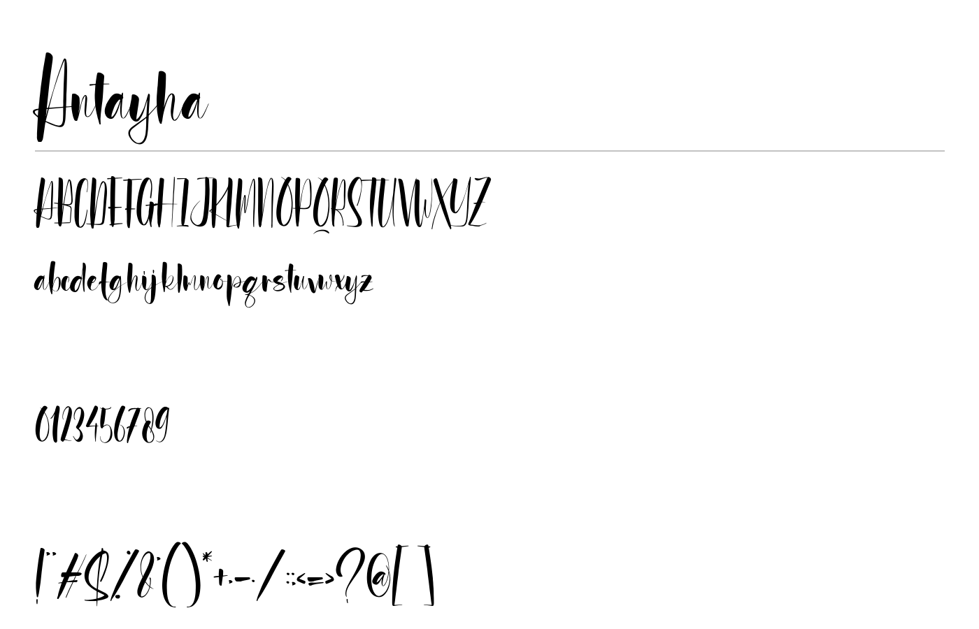 Antayha Font preview