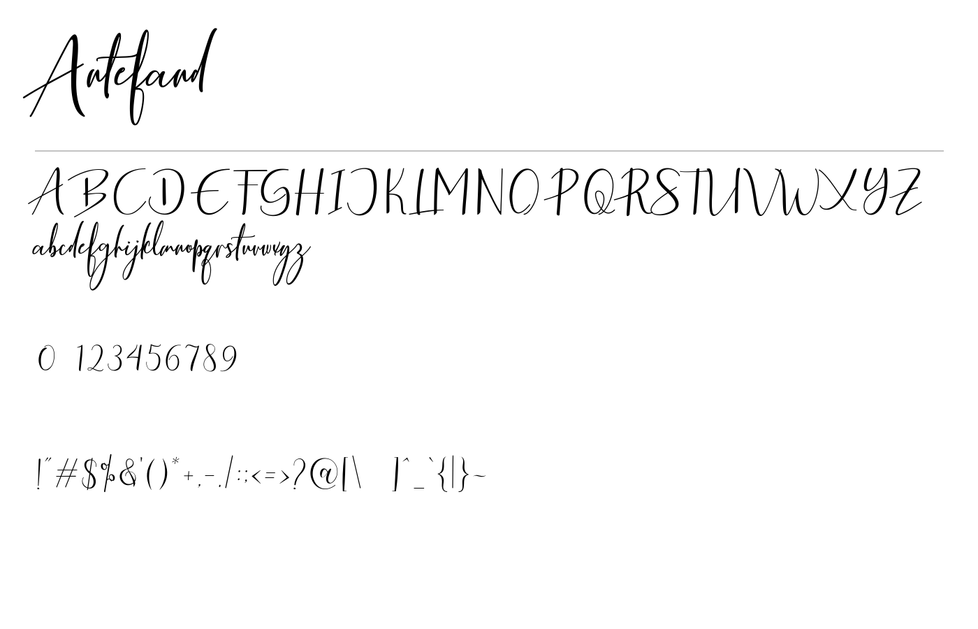 Antefand Font preview