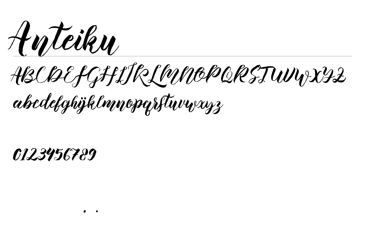 Anteiku Font preview