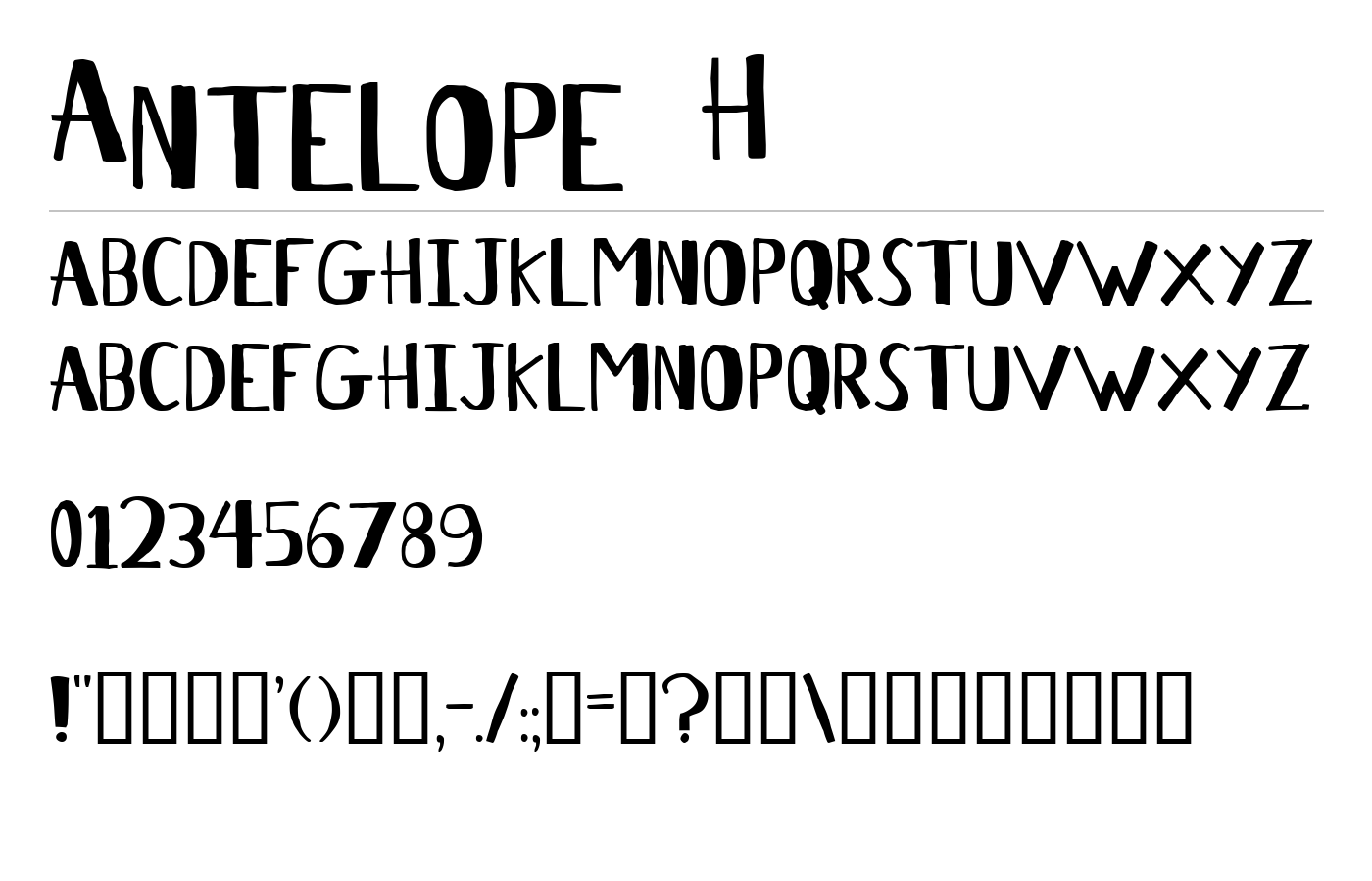 Antelope H Font preview