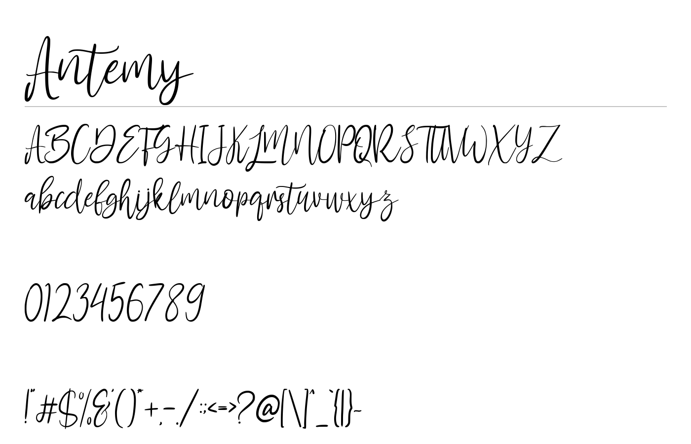 Antemy Font preview