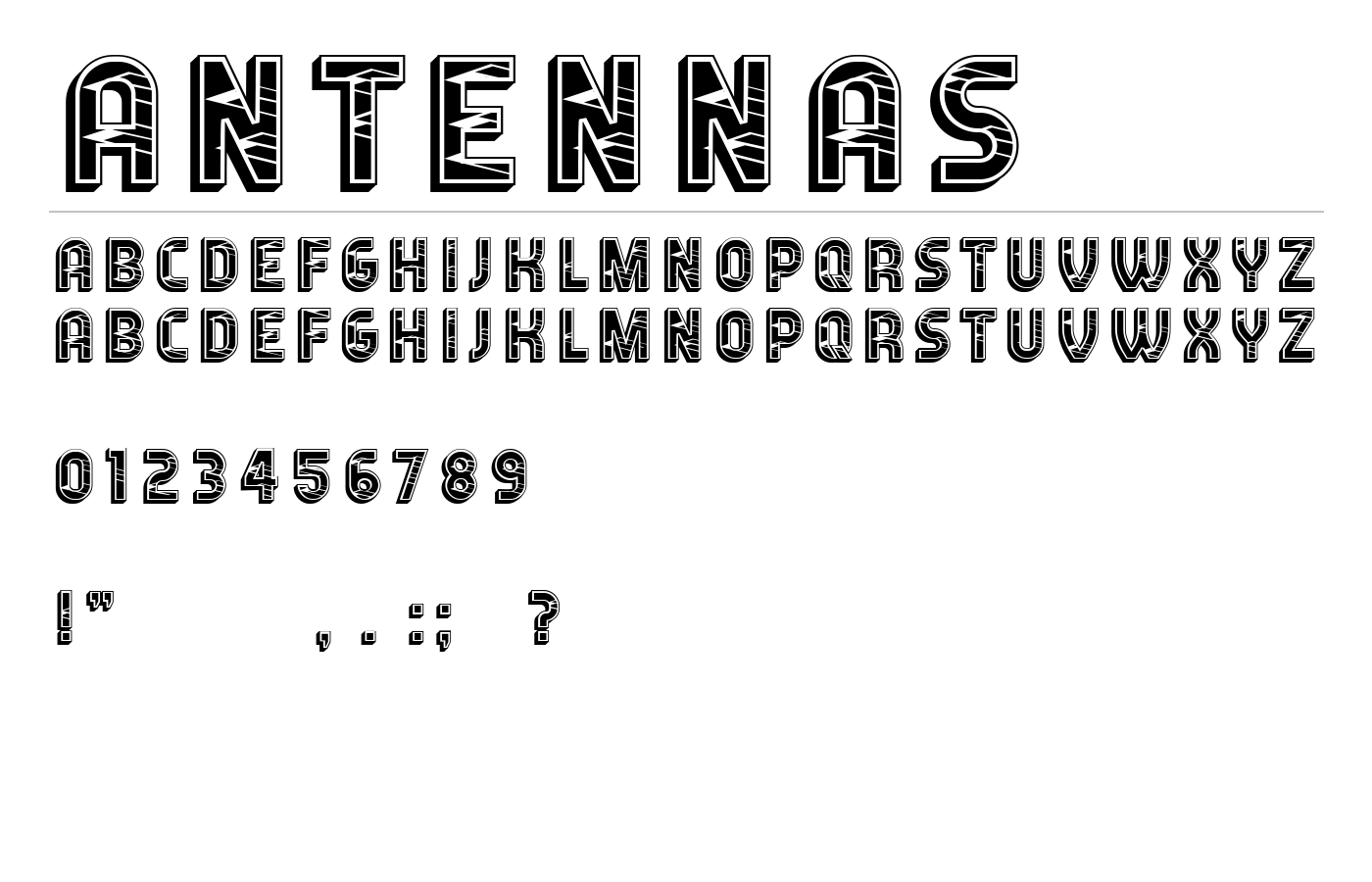 Antennas Font preview