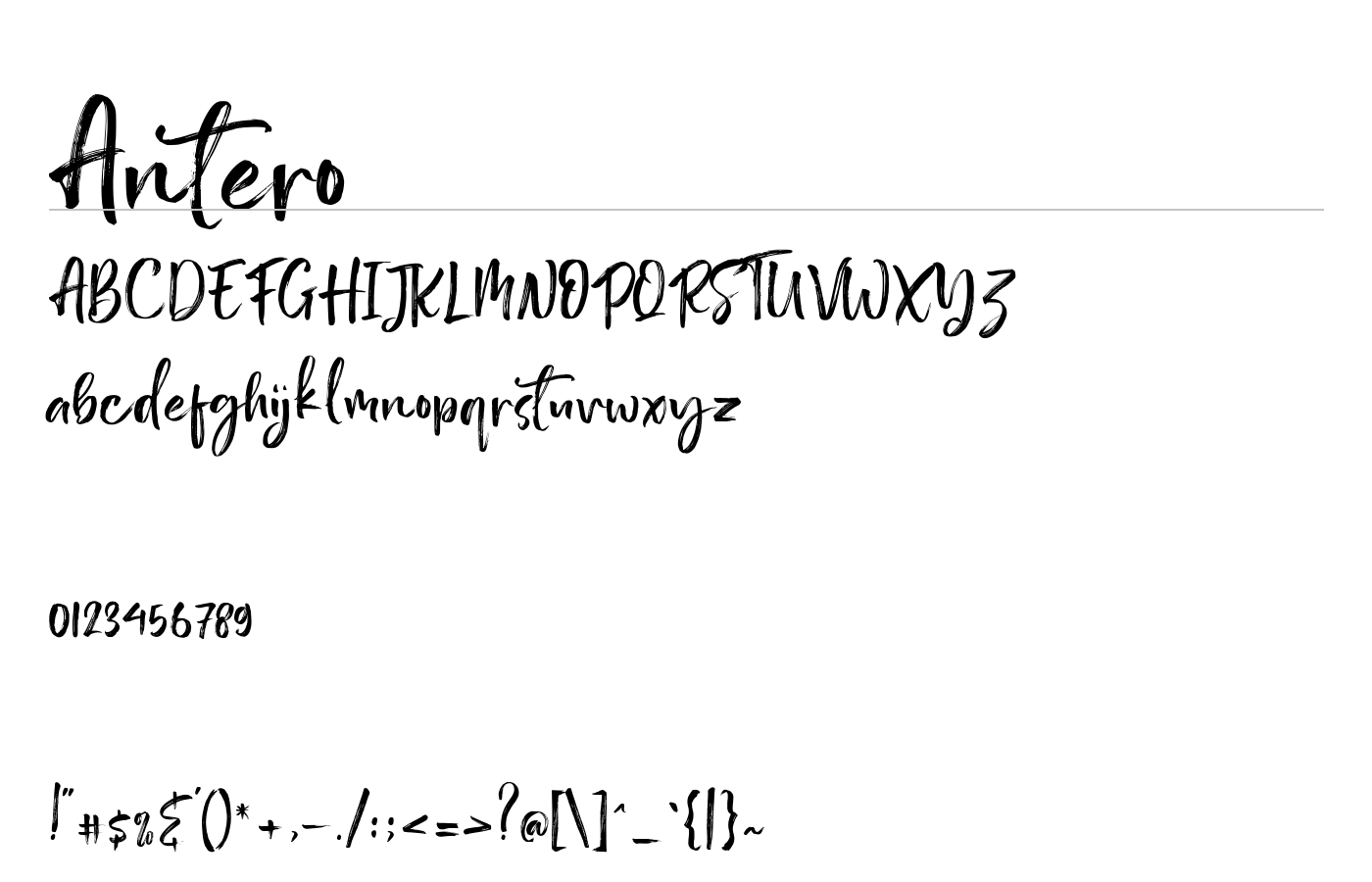 Antero Font preview