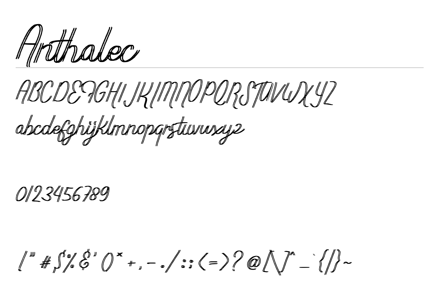 Anthalec Font preview