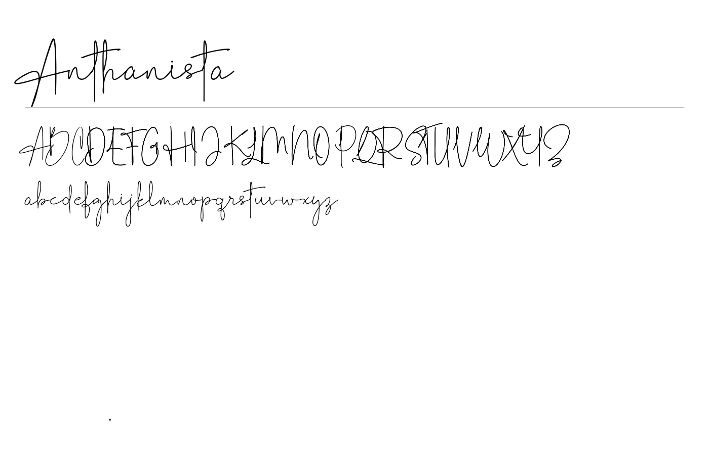 Anthanista Font preview