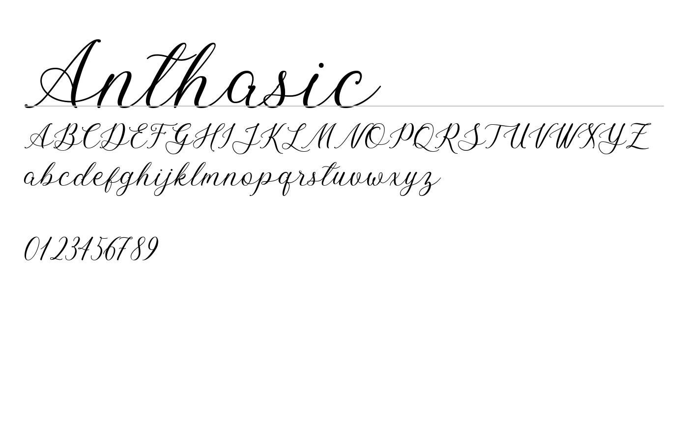 Anthasic Font preview