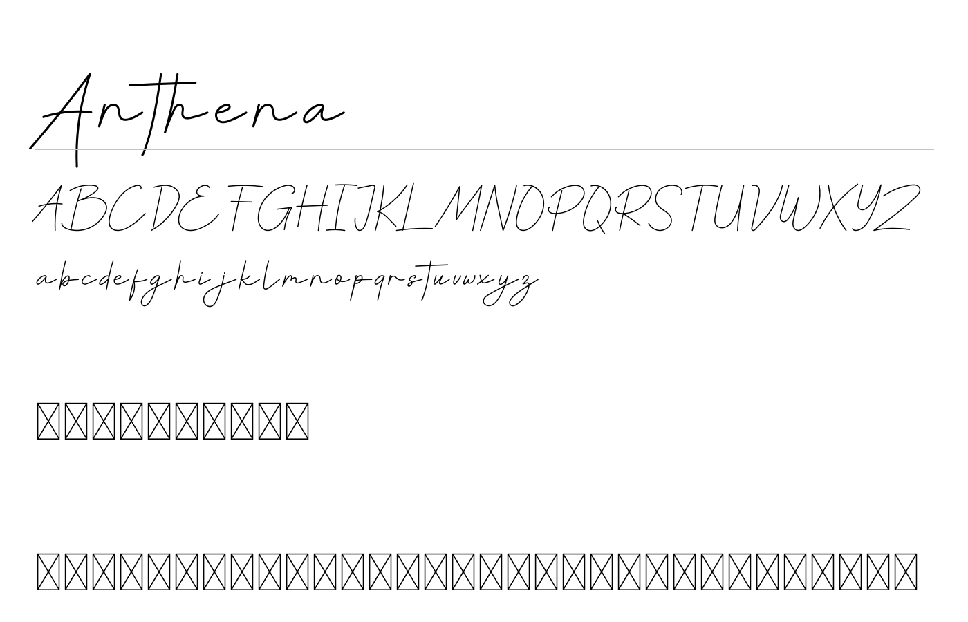 Anthena Font preview