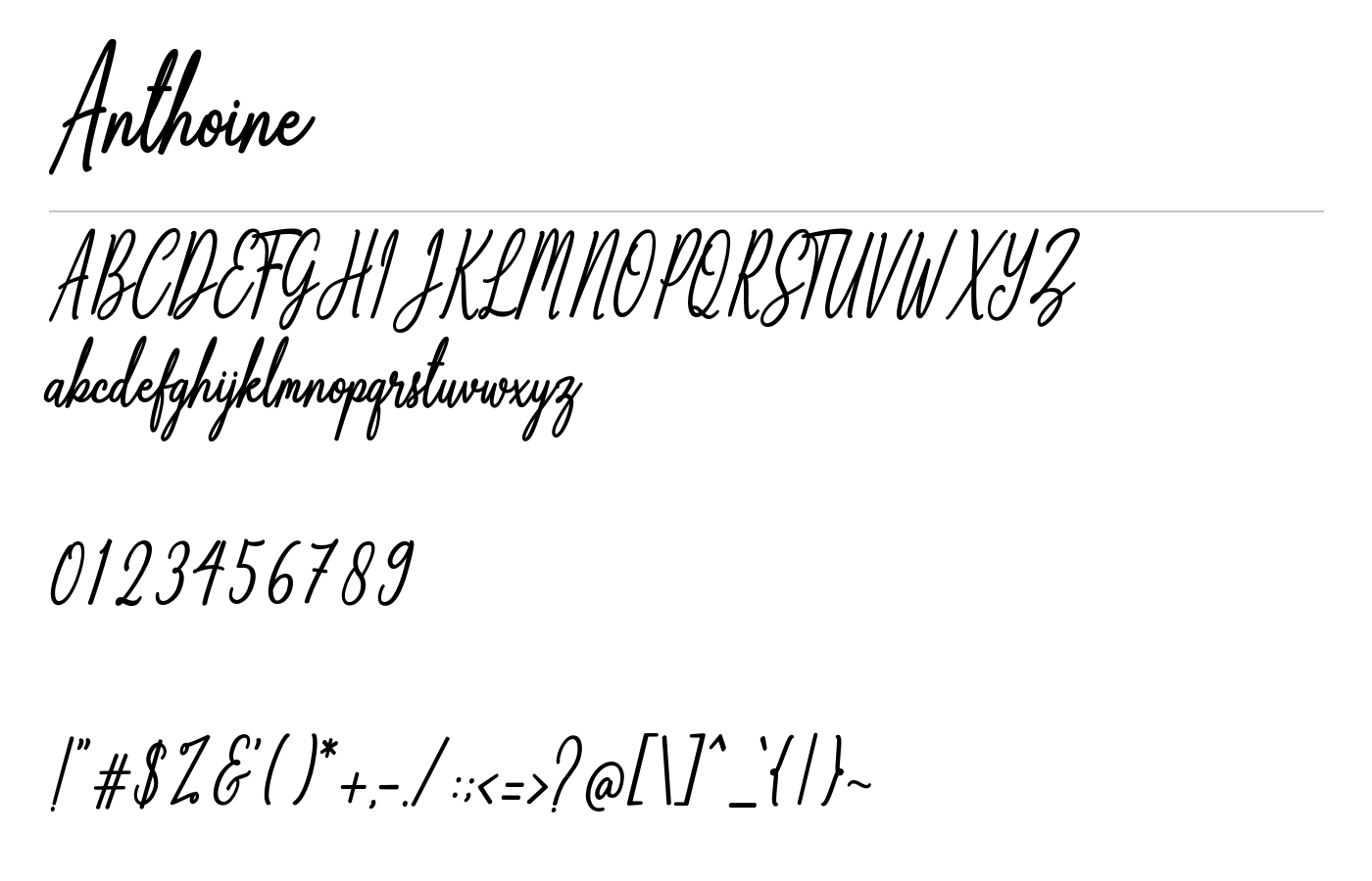 Anthoine Font preview