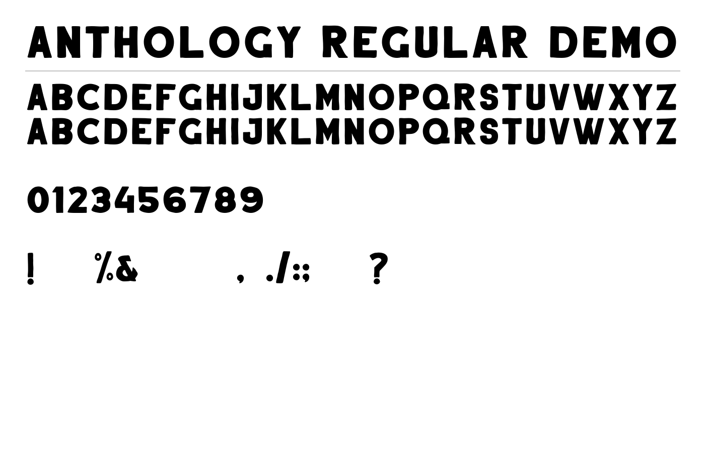 Anthology Sans Font preview