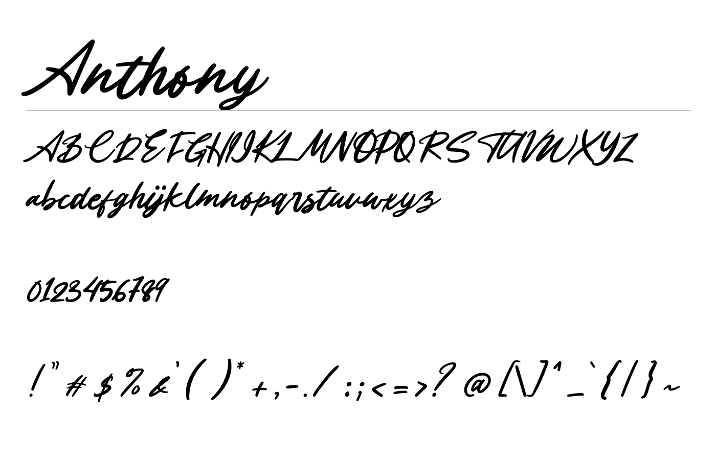 Anthony Font preview