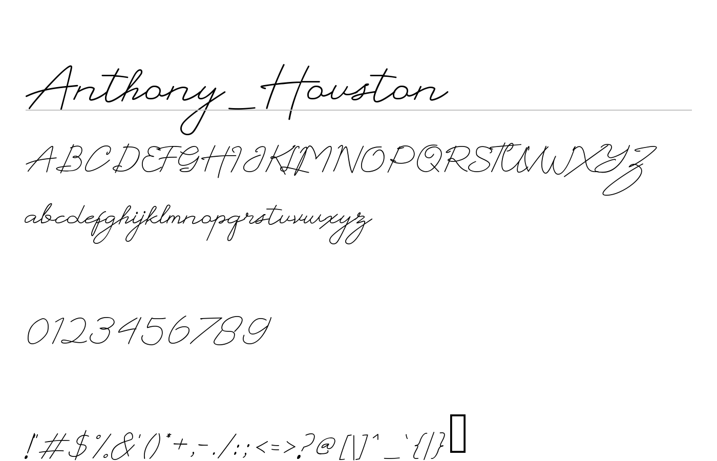 Anthony_Houston Font preview