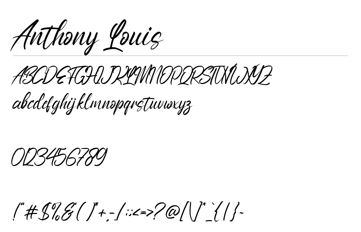 Anthony Louis Font preview