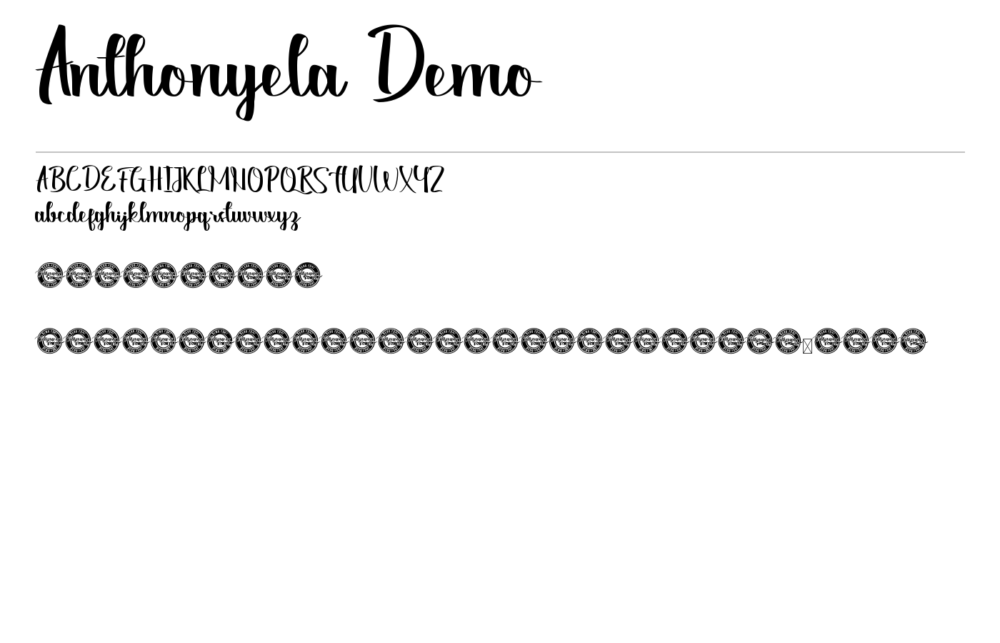 Anthonyela Demo Font preview