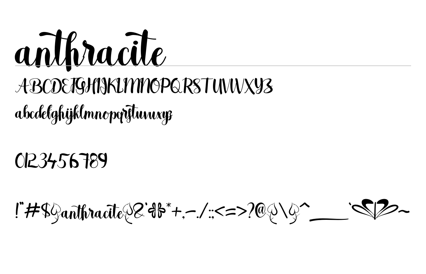anthracite Font preview
