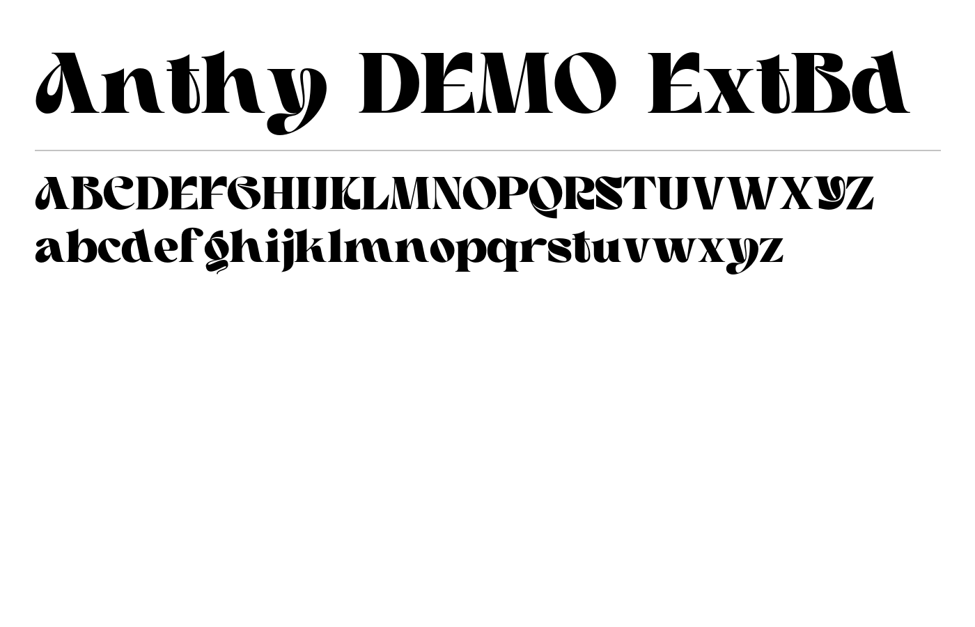 Anthy DEMO Font preview