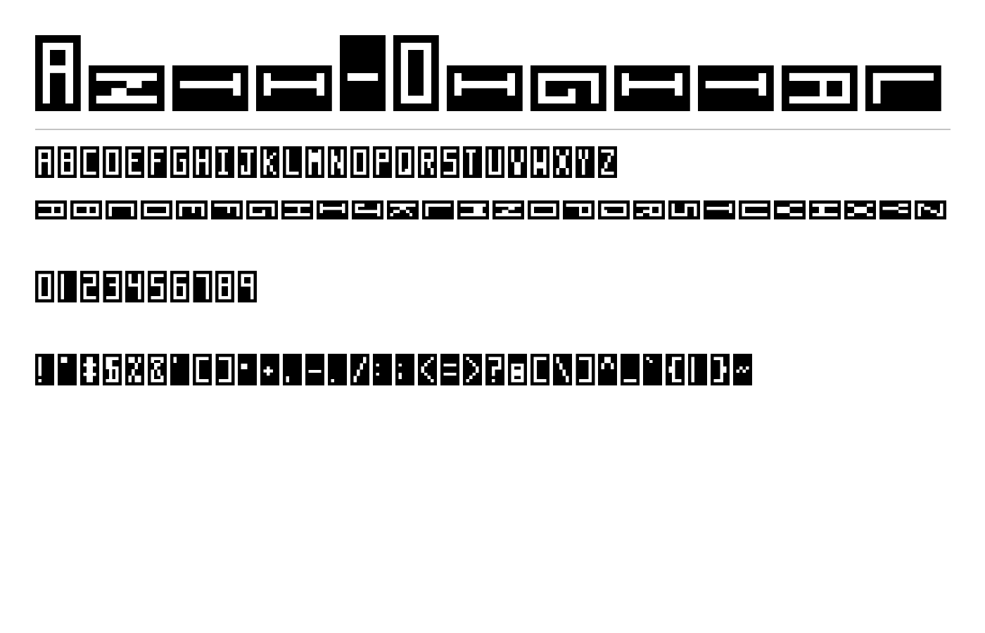 Anti-Digital Font preview