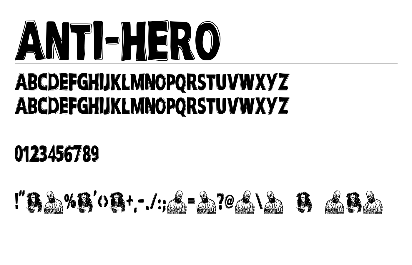 Anti-Hero Font preview