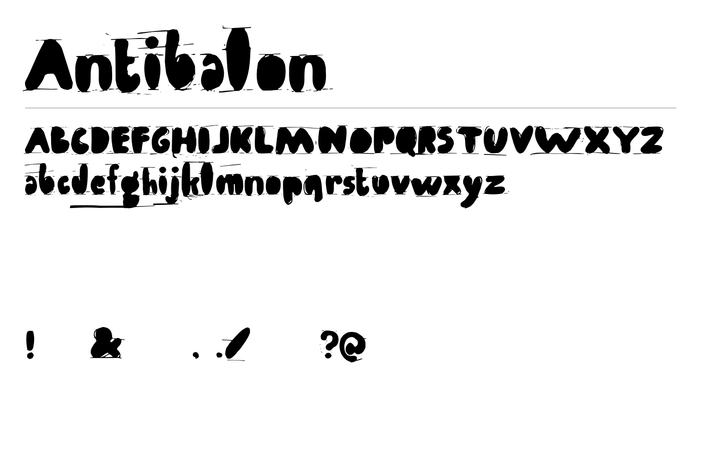 Antibalon Font preview