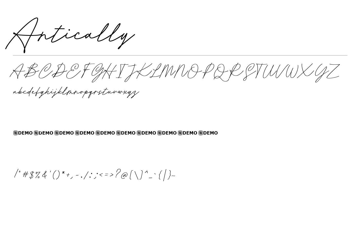 Antically Font preview