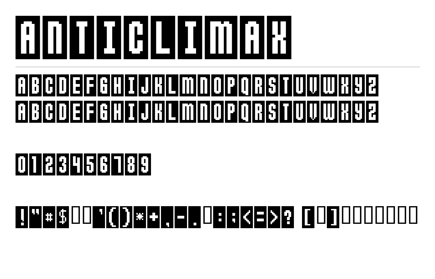 Anticlimax Font preview