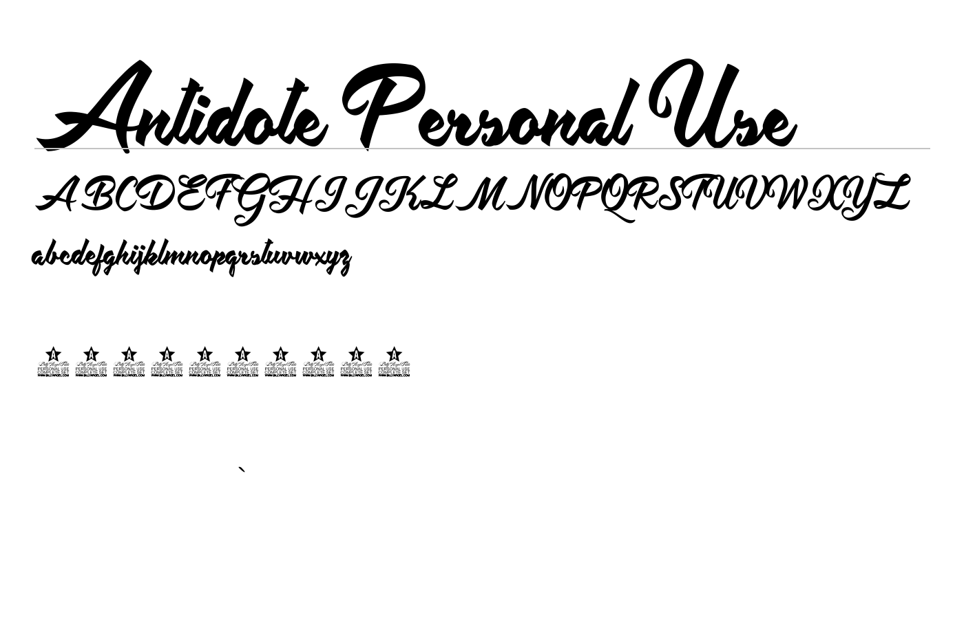 Antidote Personal Use Font preview