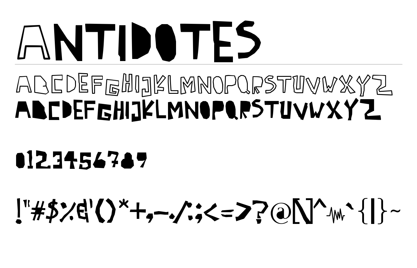 Antidotes Font preview
