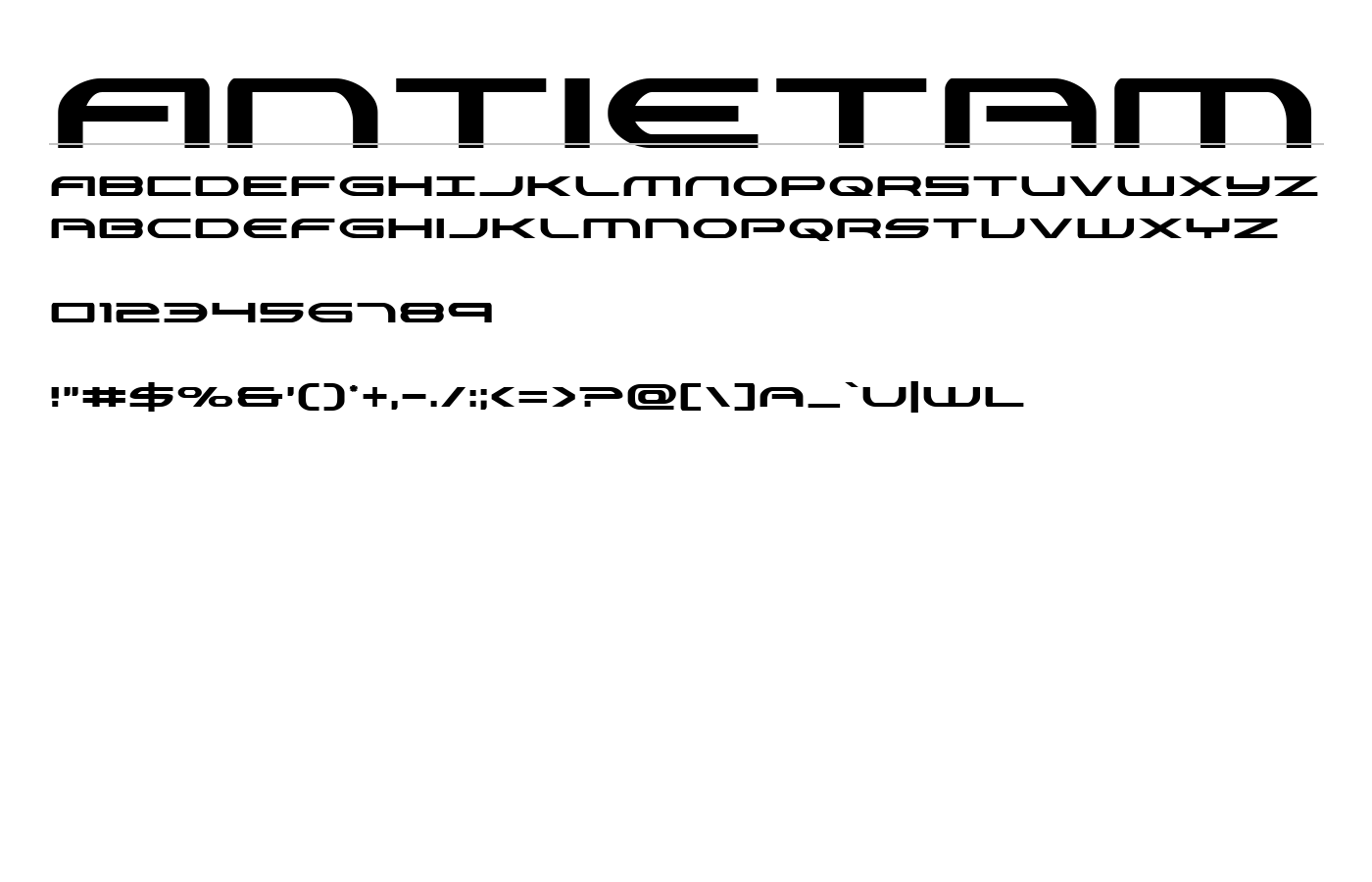 Antietam Font preview