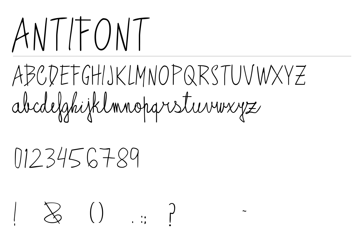 ANTIFONT preview